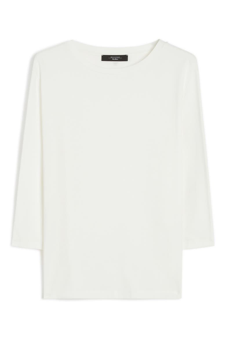 Three-Quarter Sleeve Jersey T-Shirt, Alternate, color, WHITE
