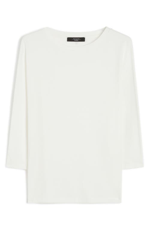 Weekend Max Mara Three-quarter Sleeve Jersey T-shirt In White