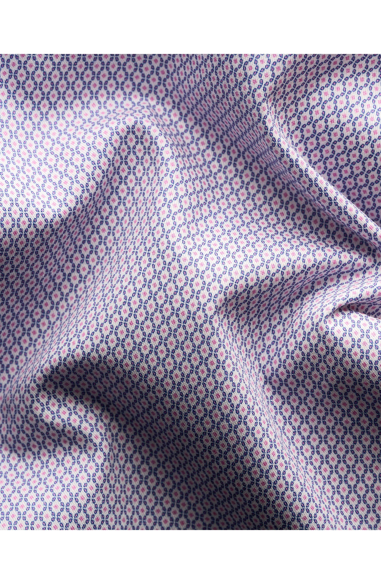 Slim Fit Geometric Print Cotton Dress Shirt