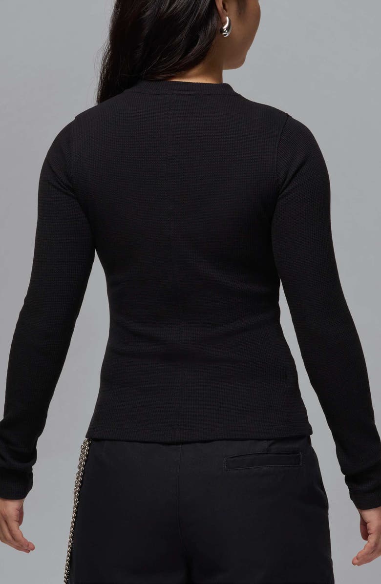Jordan Waffle Texture Long Sleeve Half Zip Top, Alternate, color, 