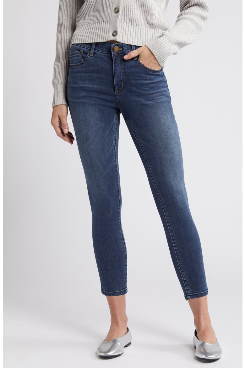 Luxe Touch High Waist Skinny Ankle Jeans, Alternate, color, BLUE