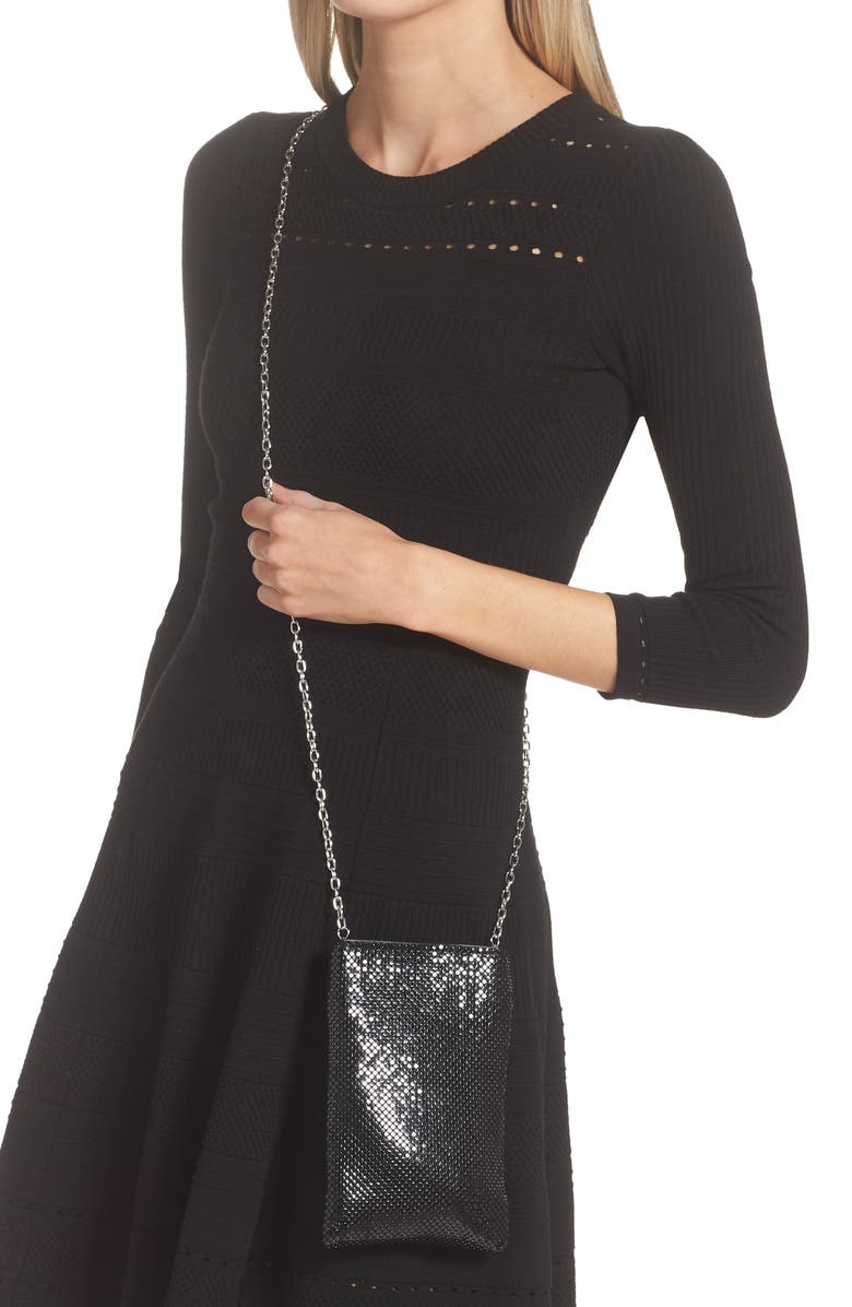 Whiting & Davis Mesh Crossbody Pouch, Alternate, color,