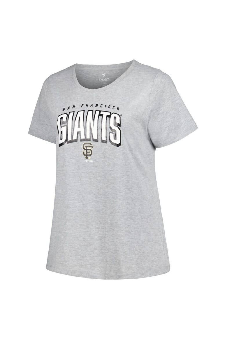 Women's Profile Black/Heather Gray San Francisco Giants Plus Size T-Shirt Combo Pack, Alternate, color, Black