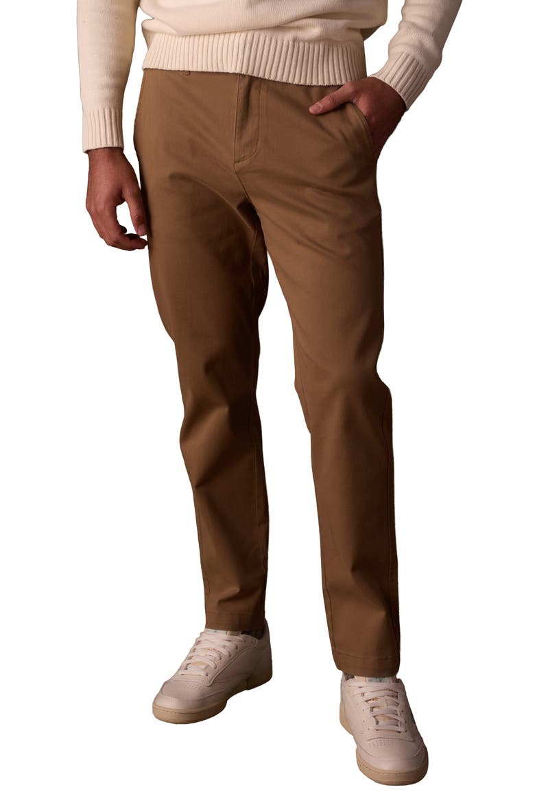 Stretch Straight Leg Chino Pants, Main, color, RUSSET