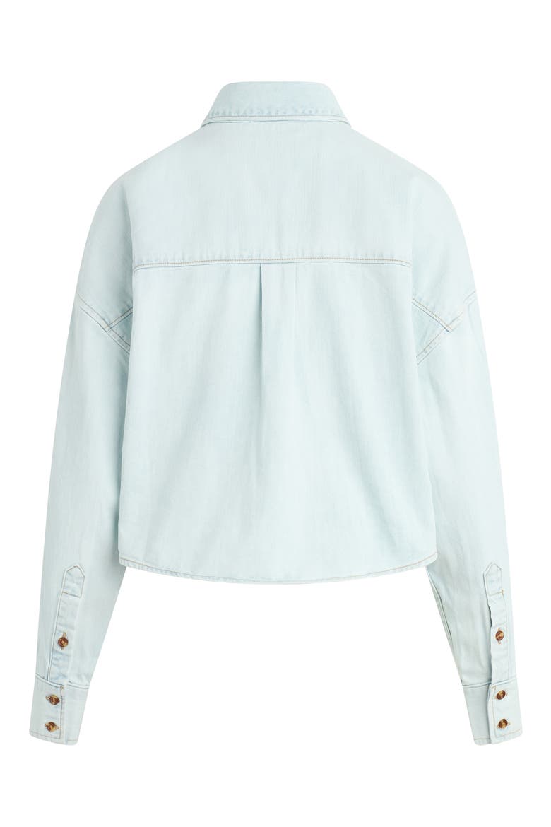 The Ex Boyfriend Crop Denim Shirt, Alternate, color, SIERRA