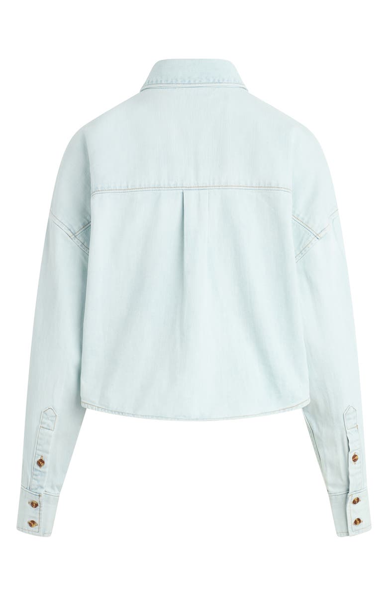 Favorite Daughter The Ex Boyfriend Crop Denim Shirt, Alternate, color, Sierra