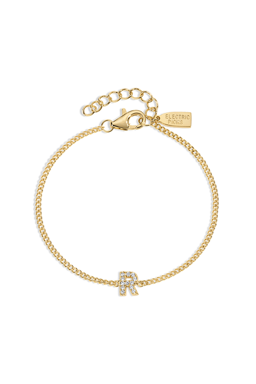 Electric Picks Initial Bracelet In Gold