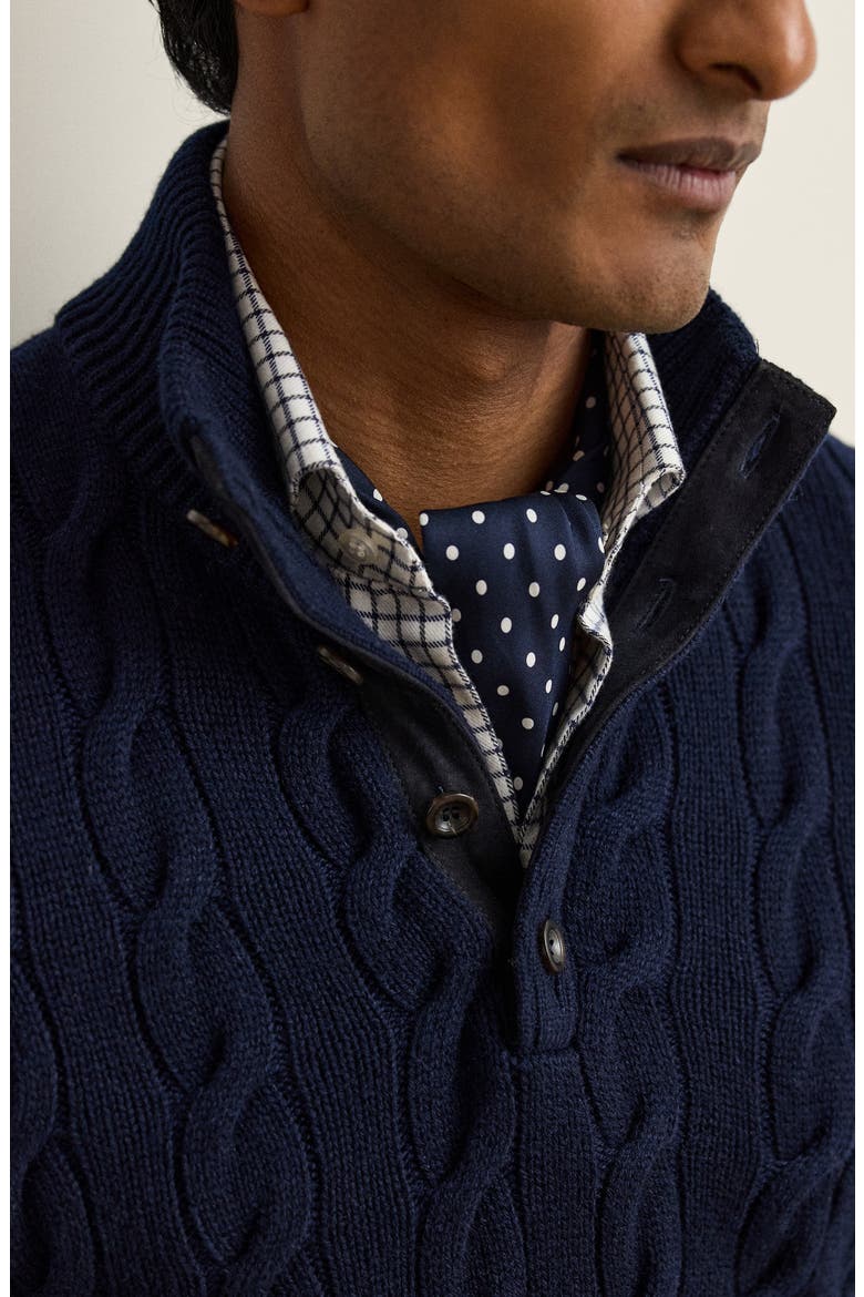 Cable Knit Cashmere Sweater, Alternate, color, CLASSIC CHAIRMAN NAVY