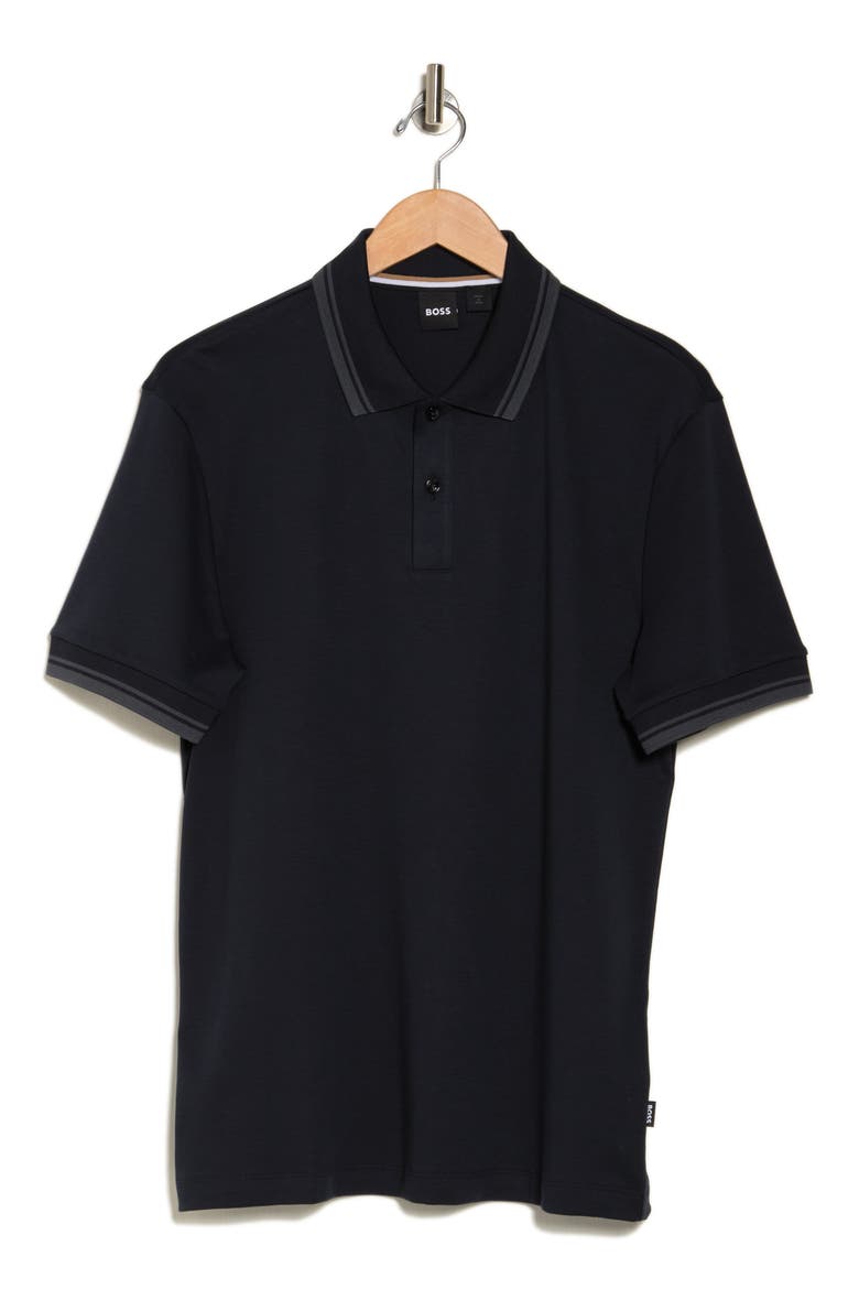 Parlay Tipped Cotton Polo, Alternate, color, DARK BLUE