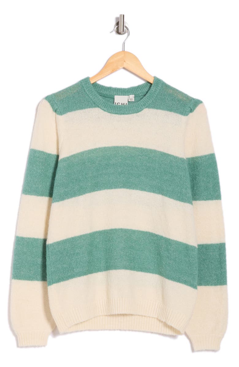 ICHI Striped Knit Sweater, Alternate, color, 