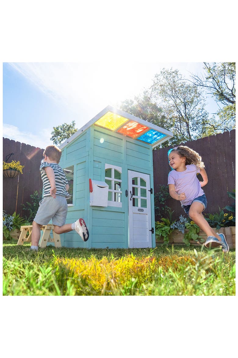 Rainbow Shade Wooden Play House, Alternate, color, MINT