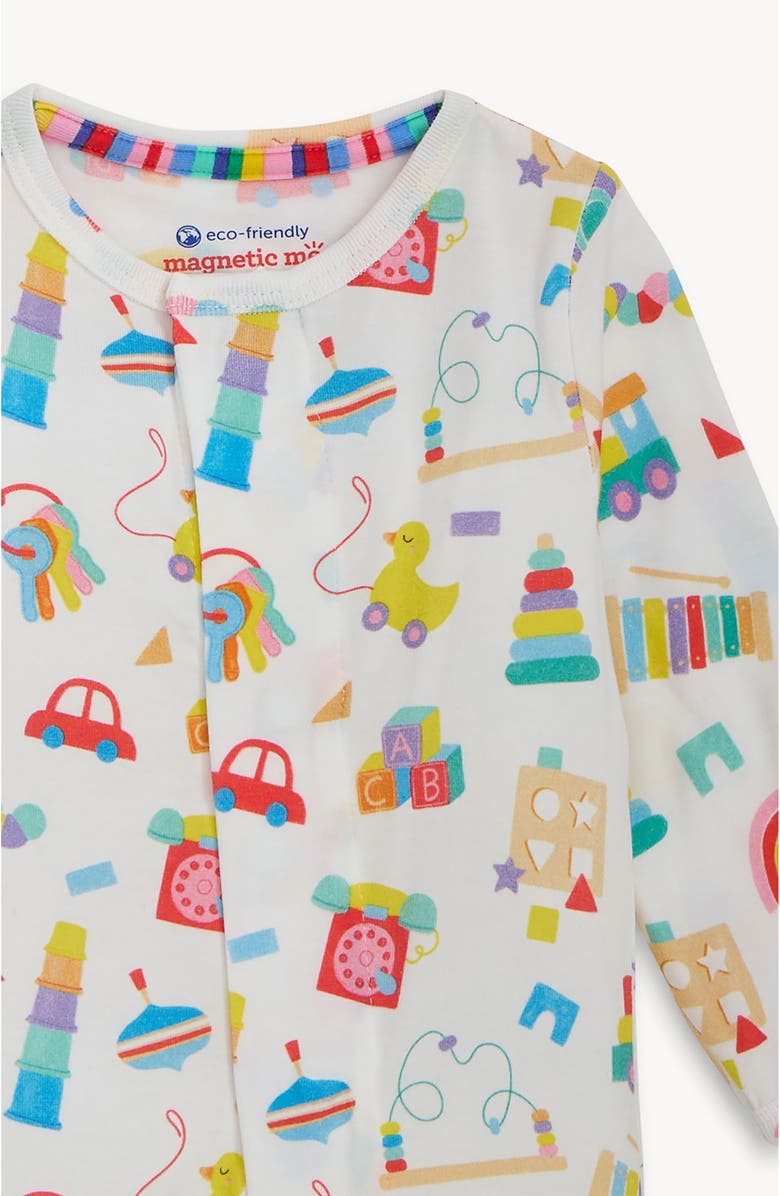 Magnetic Me Play All Day Magnetic Convertible Footie, Alternate, color, White
