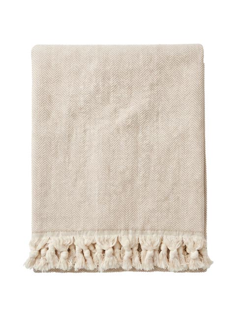 Turkish Cotton Herringbone Throw