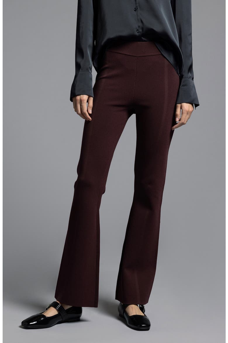 Sasha Stripe Flare Pants, Alternate, color, DARK LILAC