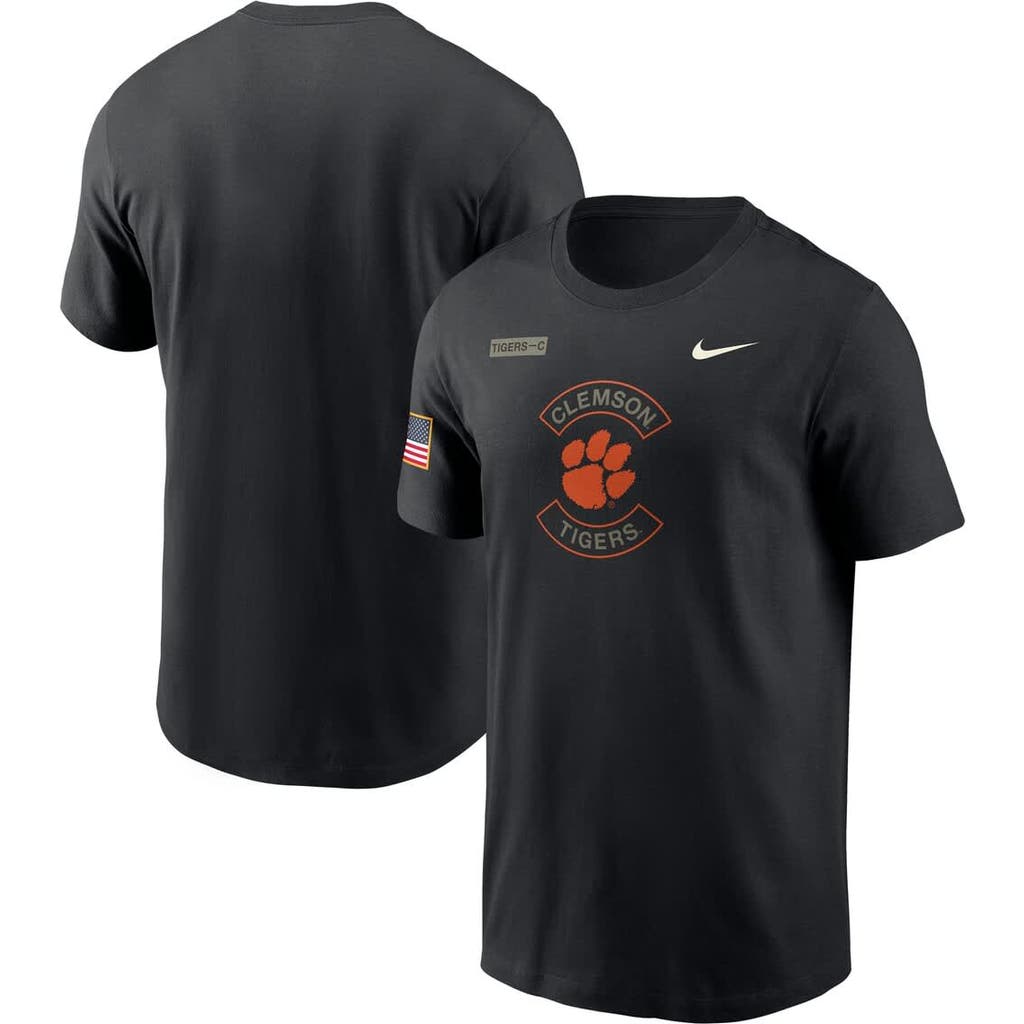 Nike Black Clemson Tigers 2025 Military Appreciation Performance T-shirt
