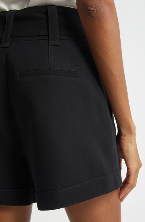 Shop Cinq À Sept Aldi Belted High Waist Shorts In Black
