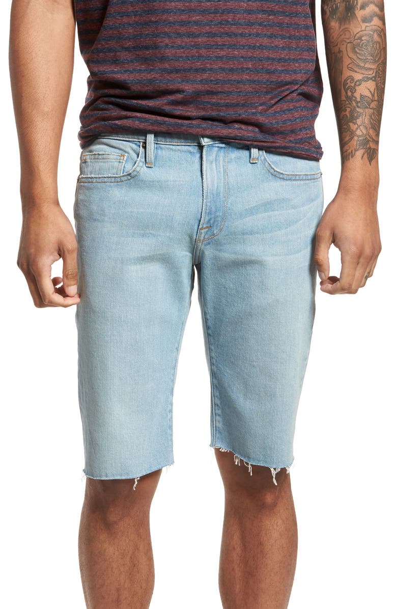 FRAME L'Homme Cutoff Denim Shorts, Main, color,