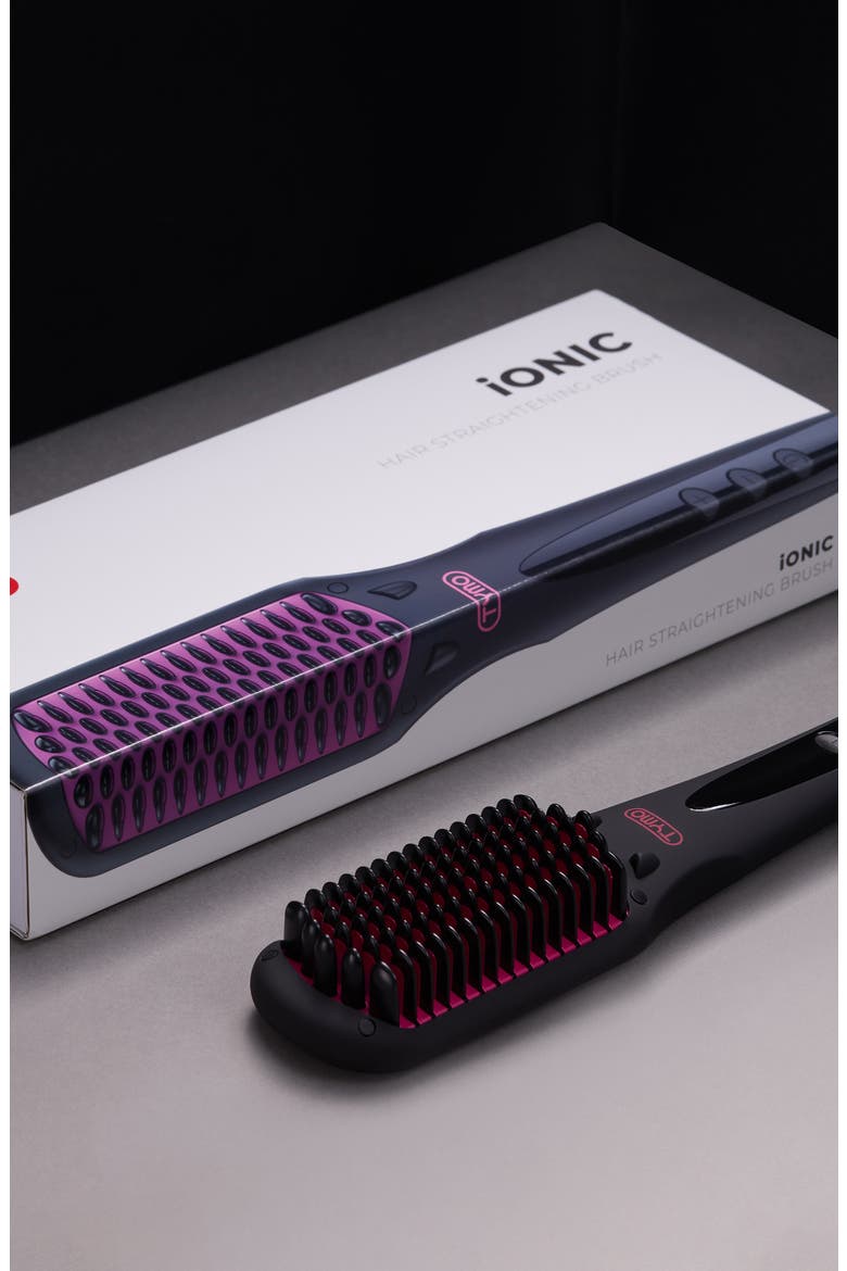 iONIC Hair Straightener Brush, Alternate, color, BLACK