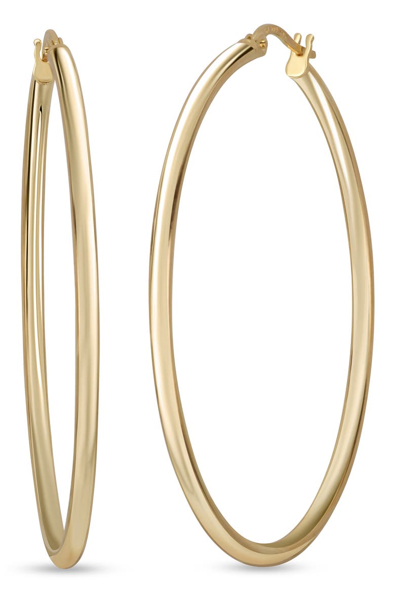 14K Gold Hoop Earrings, Alternate, color, YELLOW GOLD