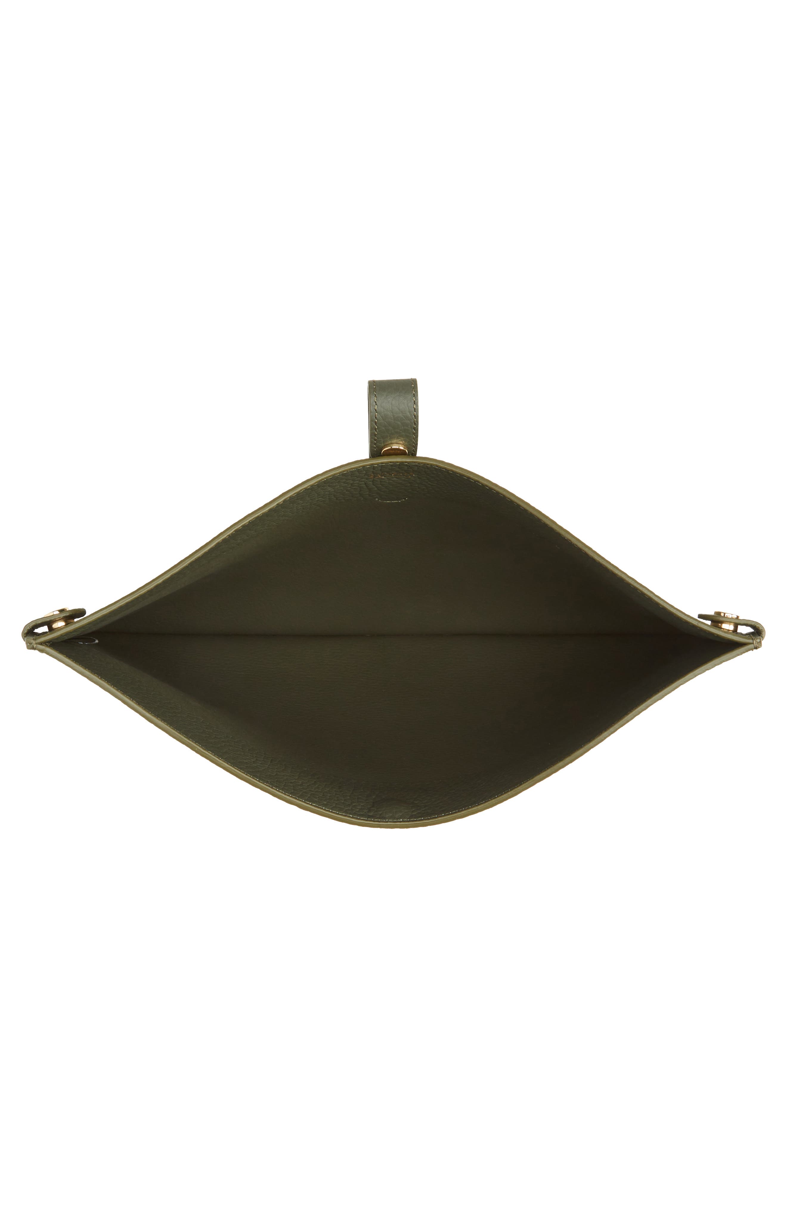 Cuyana System 13-Inch Leather Laptop Sleeve, Alternate, color, Dark Olive