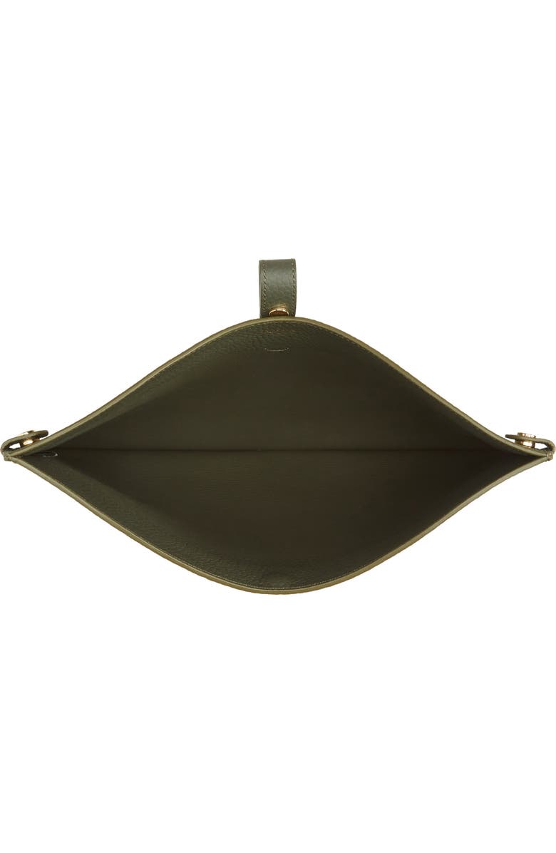 Cuyana System 13-Inch Leather Laptop Sleeve, Alternate, color, Dark Olive