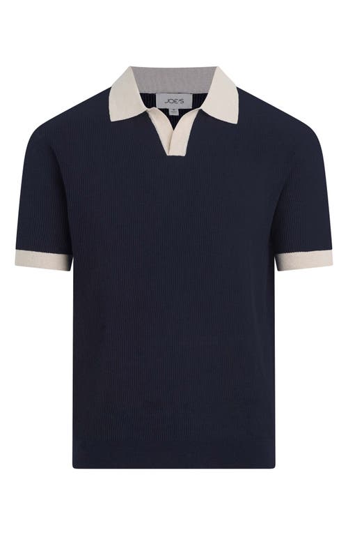 Joe's Club Cotton & Linen Polo In Black