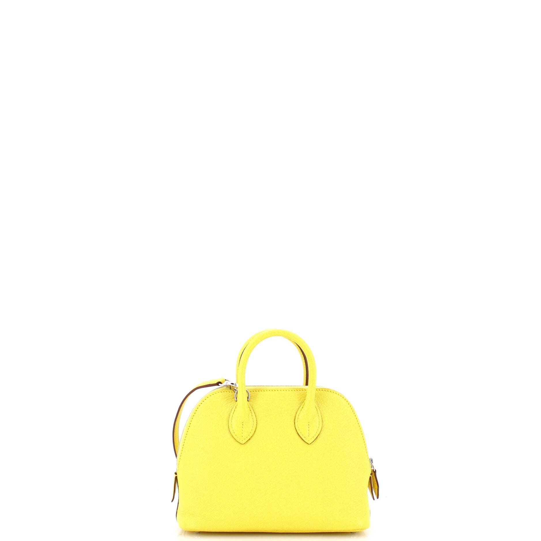 Pre-Owned Hermes Bolide 1923 Bag Chevre Mysore Mini, Alternate, color, Jaune Citron