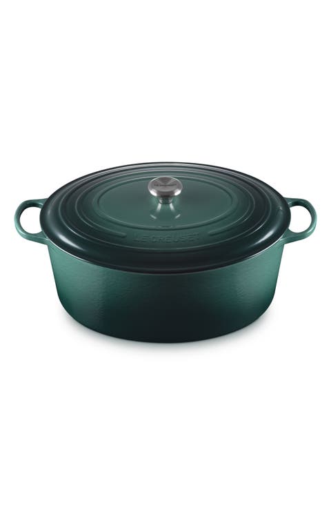 Signature 15 1/2-Quart Oval Enamel Cast Iron French/Dutch Oven