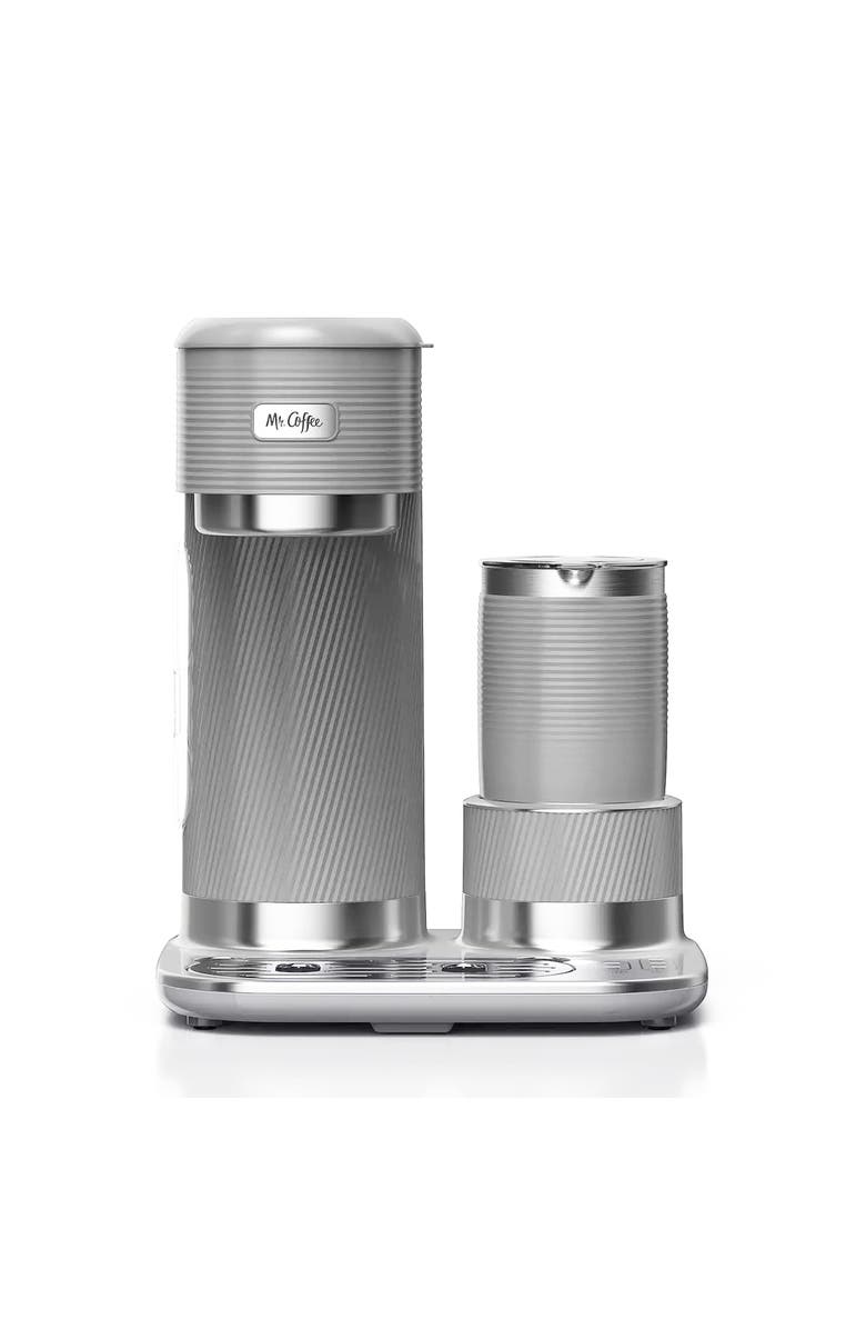 Mr. Coffee 4-in-1 Single Serve Latte Lux iced, and Hot Coffee Maker, Main, color, Silver