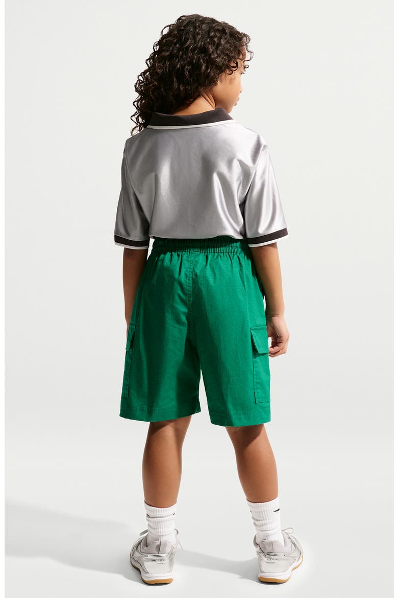 Kids' Sportswear Club Woven Cargo Shorts, Alternate, color, MALACHITE/ WHITE