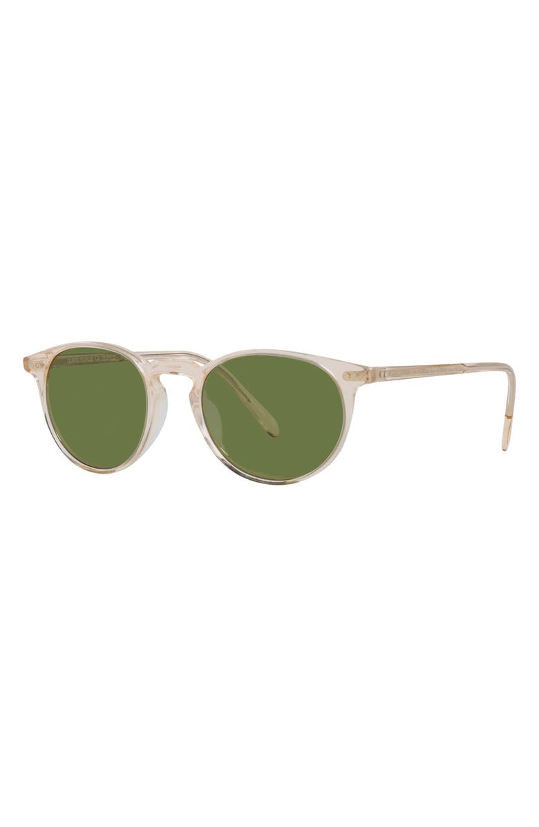 Oliver Peoples Riley 49mm Round Sunglasses, Alternate, color, Light Beige