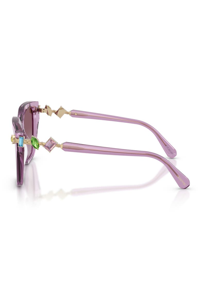 53mm Gradient Irregular Sunglasses, Alternate, color, TRANSPARENT AMETHYST / VIOLET