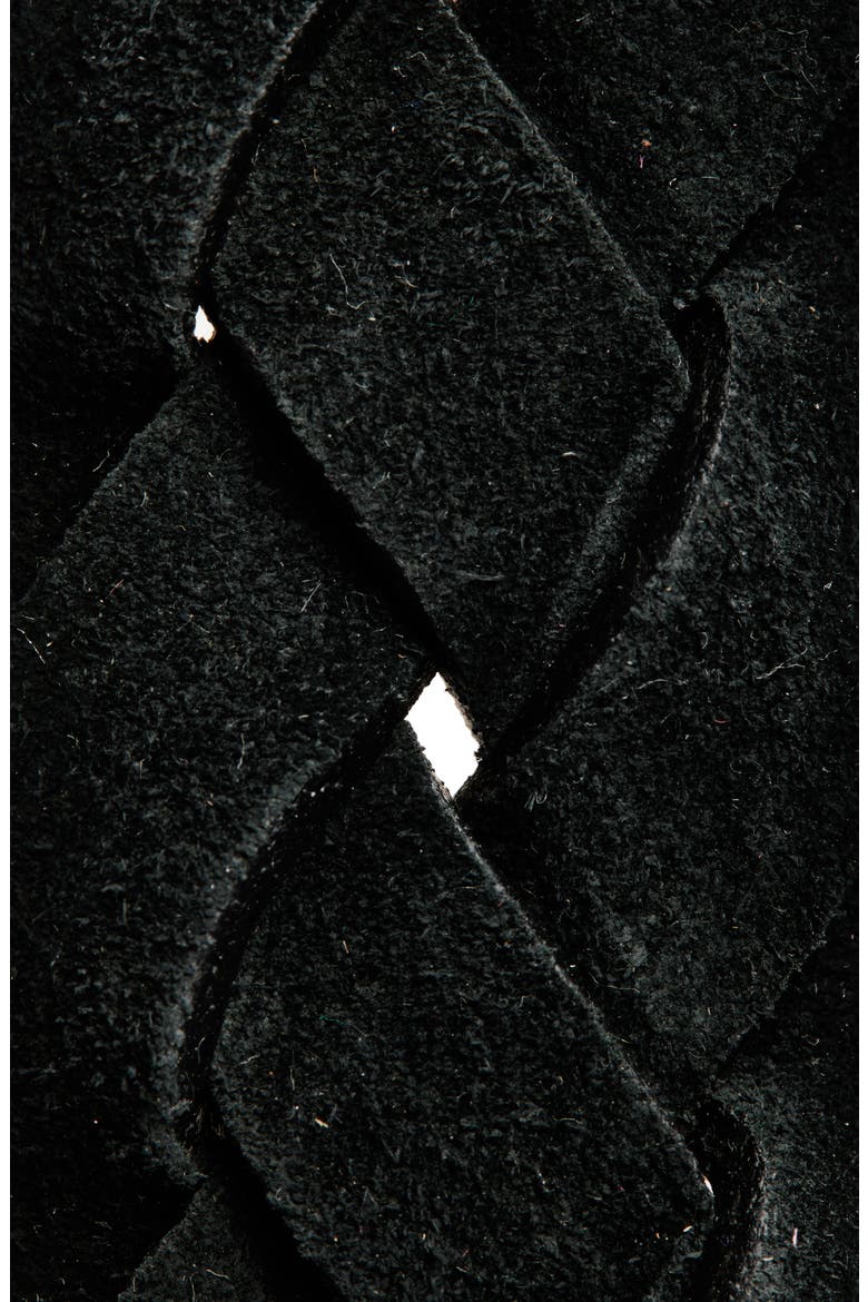 Woven Suede Belt, Alternate, color, N0000 BLACK