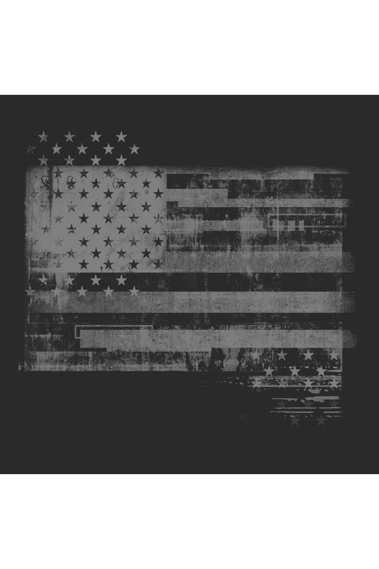 Men's Monochromatic American Flag Short Sleeve Graphic T-shirt, Alternate, color, Charcoal