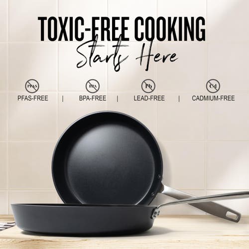 Alva Maestro Nonstick Stainless Steel Frying Pan In Black