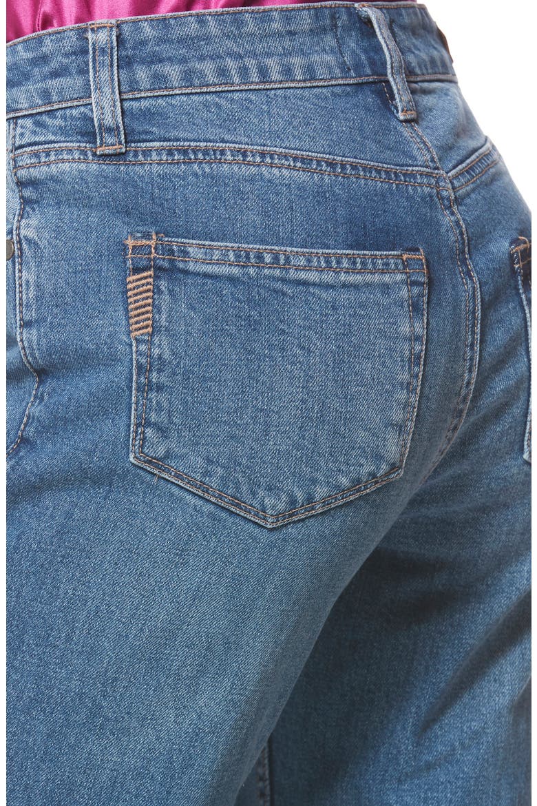 Noella Asymmetrical High Waist Crop Jeans, Alternate, color, GRACELAND