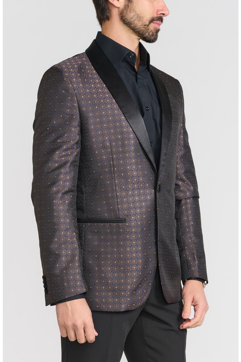 Jacquard Dinner Jacket, Alternate, color, NAVY