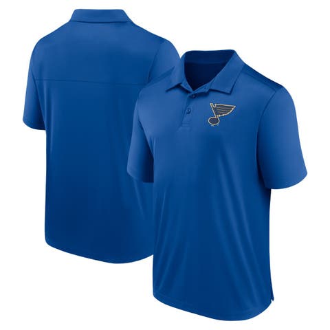Men's Fanatics Branded  Blue St. Louis Blues Left Side Block Polo