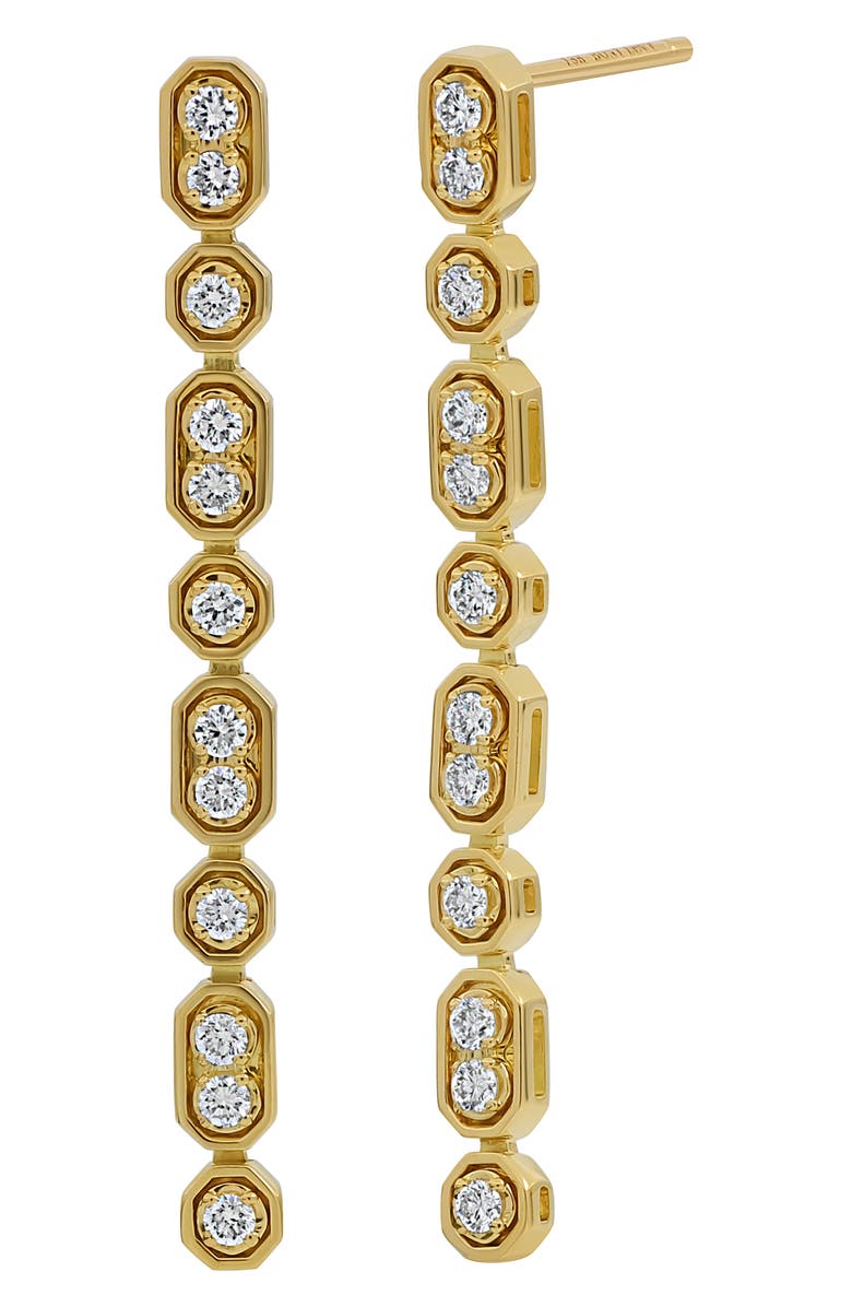 Bony Levy Florentine Diamond Linear Drop Earrings, Main, color, 18K Yellow Gold