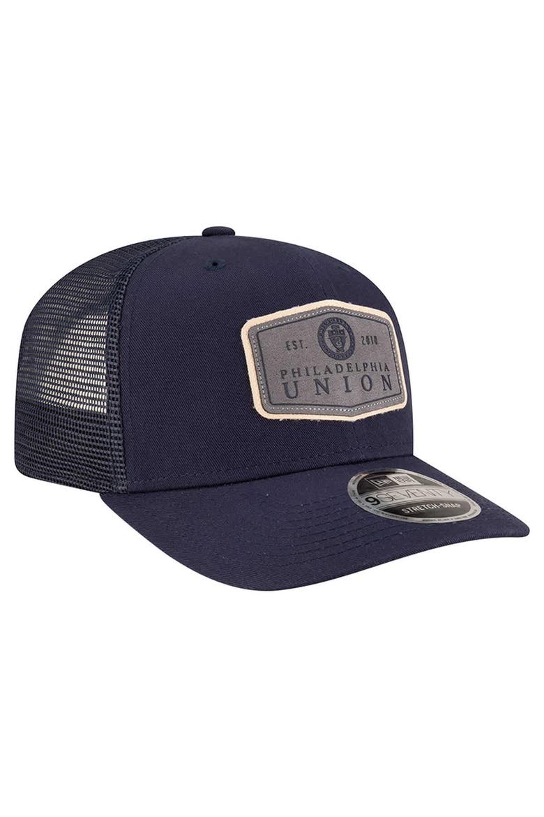 Men's New Era  Navy Philadelphia Union Labeled 9SEVENTY Trucker Stretch-Snap Adjustable Hat, Alternate, color, Navy