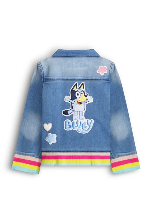 Rainbow Denim Bluey Logo Jacket