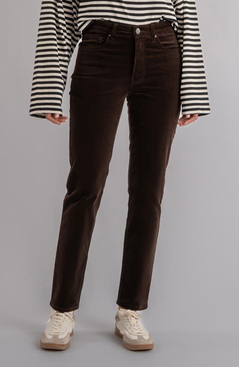 Rachael High Waist Corduroy Mom Jeans (Regular & Petite)