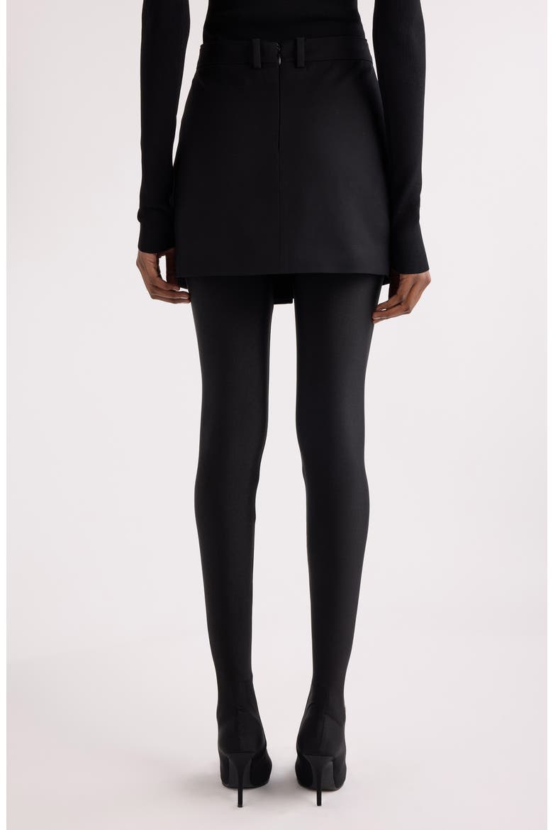 Tailored Twill Miniskirt, Alternate, color, 1000 BLACK