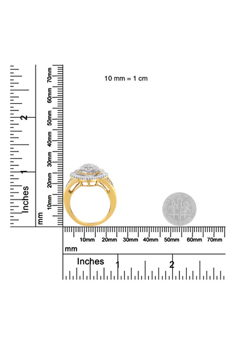 10KT Yellow Gold 1.00 cttw Diamond Ballerina Ring, Alternate, color, Yellow