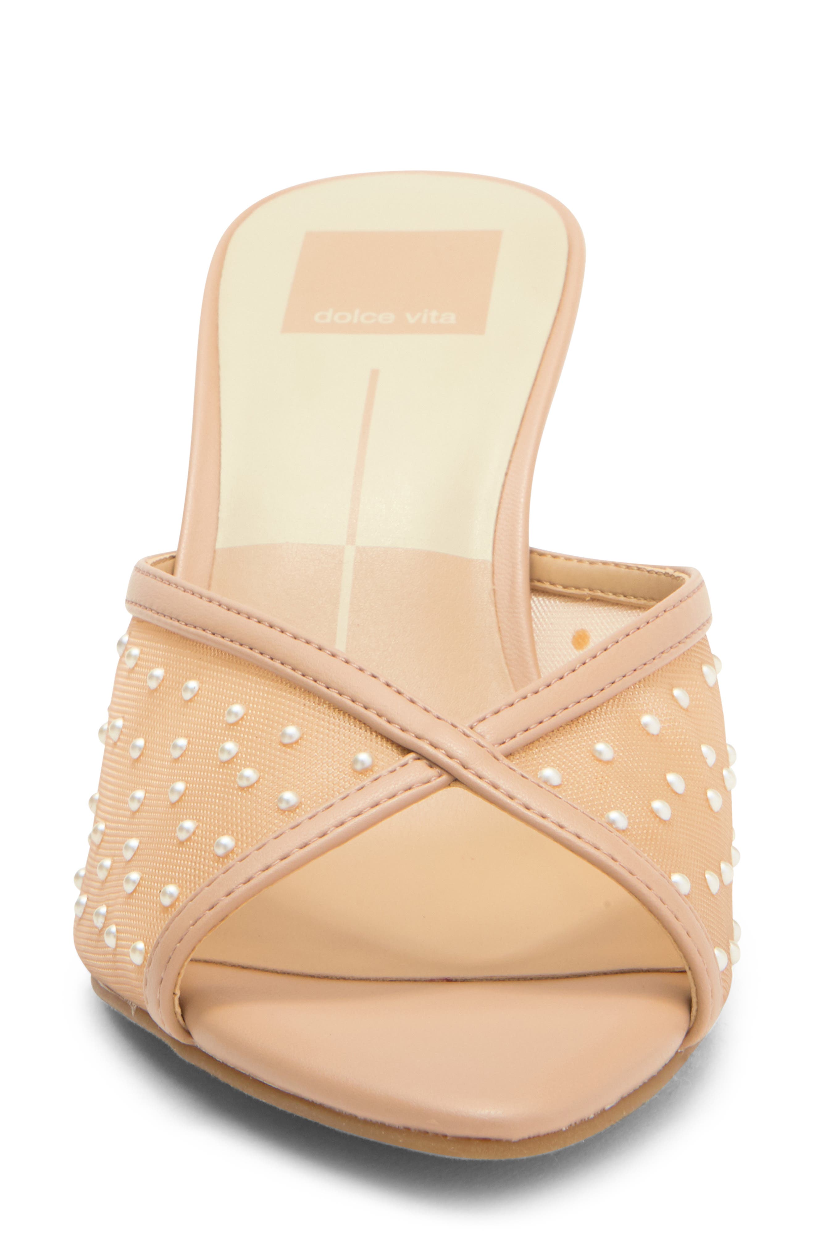 Dolce Vita Michal Peep Toe Sandal, Alternate, color, Blush Pearls