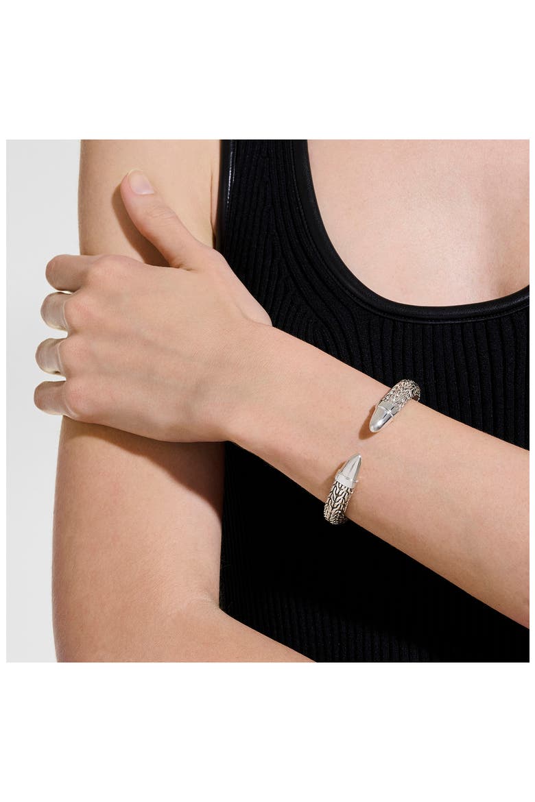Spear 50 Silver Cuff Bracelet, 8.9mm, Alternate, color, SILVER
