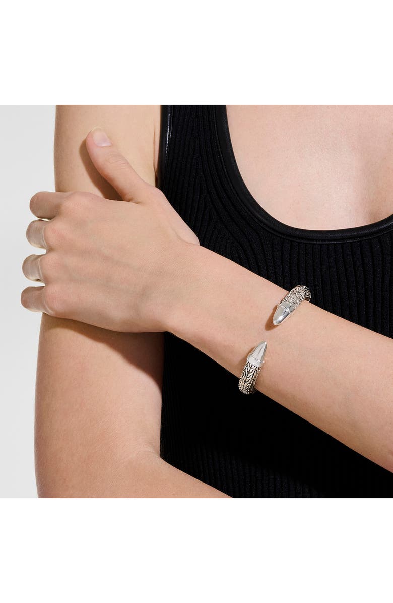 John Hardy Spear 50 Silver Cuff Bracelet, 8.9mm, Alternate, color, Silver