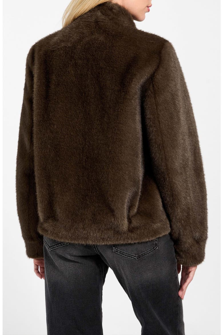 Luna Faux Fur Jacket, Alternate, color, BROWN