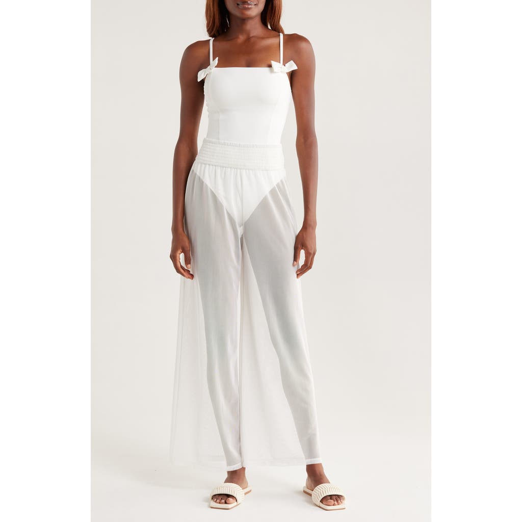 Hutch Eliza Floral Cover-Up Pants in White  product