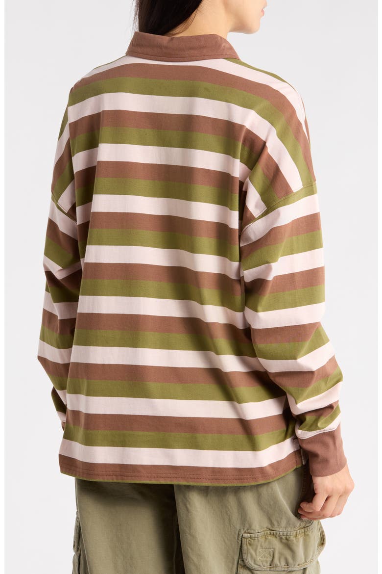Sky Printed Rugby Long Sleeve Tee, Alternate, color, FERN
